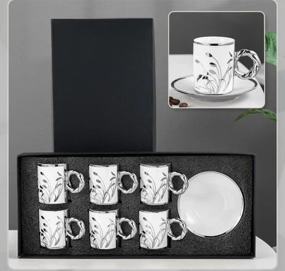 electroplating coffee cup and saucer set