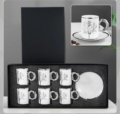 electroplating coffee cup and saucer set