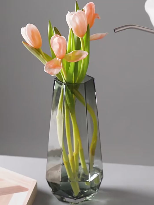 Simple creative hexagonal glass vase